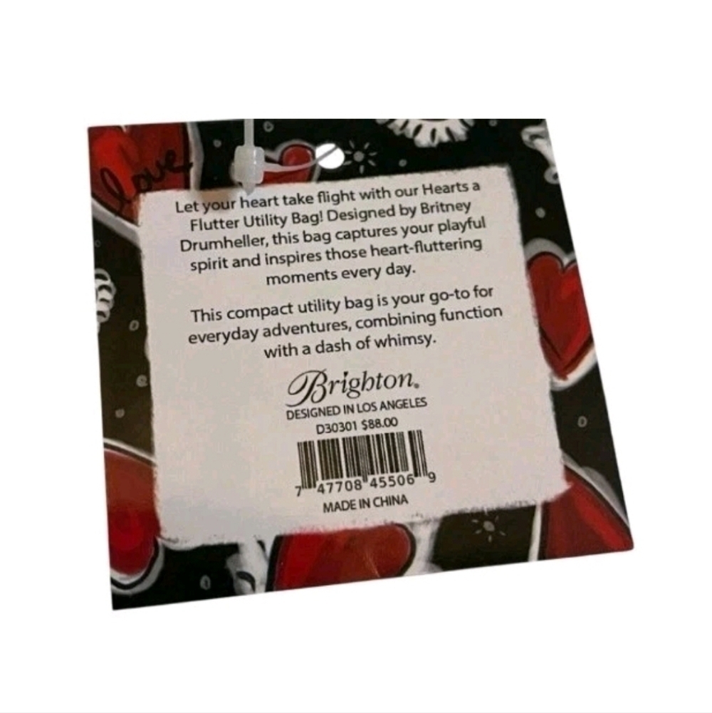 Brighton Hearts A Flutter Crossbody Utility Bag NWT - Picture 8 of 8